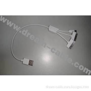 New 3 in 1 USB Cable for iPhone/Samsung/HTC/Blackberry